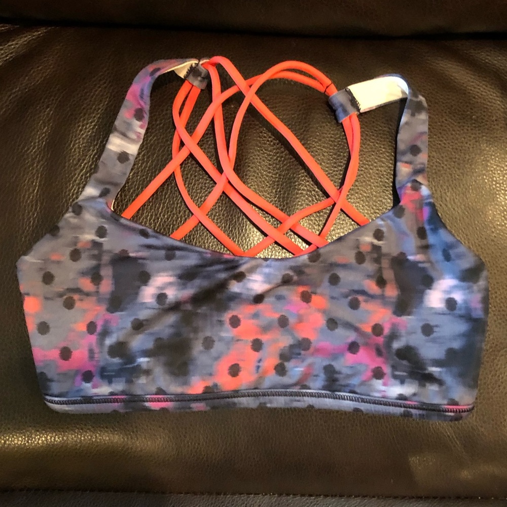 Lululemon Coral Purple Sports Bra 6 EUC